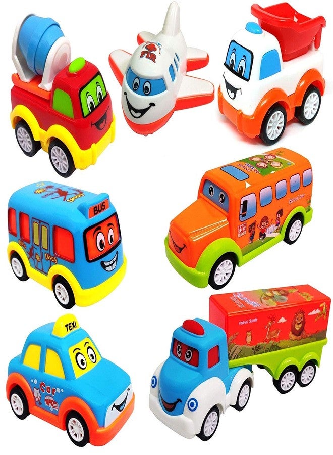 Storio Unbreakable Pull Back Vehicles| Push And Go Crawling Toy For Kids & Children, Power Friction Cars For 3+ Years Old Boys|Girls - Set Of 7,Multicolor - Image 1